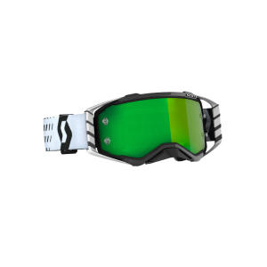 Scott Prospect motorbril gespiegeld (wit / zwart / groen)