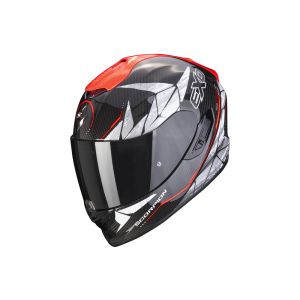 Scorpion Exo-1400 Air Carbon Aranea Fullface Helm (carbon / zwart / wit / rood)