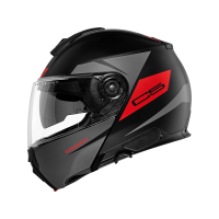 Schuberth C5 Eclipse opklapbare helm (mat zwart / antraciet / rood)