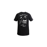 John Doe Live Fast doodshoofd T-shirt (zwart)