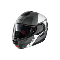 Nolan N90-3 Wilco N-Com opklapbare helm (mat zwart / grijs)